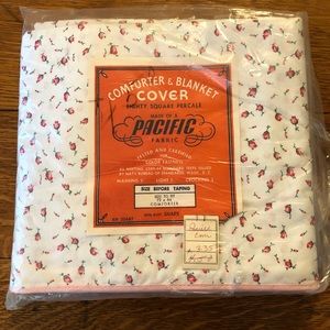 [SOLD] Very Vintage Duvet Cover, 100% Cotton, Pink Floral, Double/Full NWT